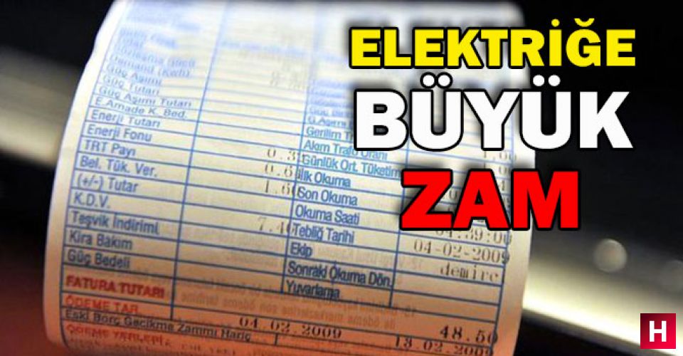 Elektriğe büyük zam