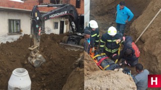 Manisa'da kanalizasyon çalışması sırasında göçük: 2 yaralı